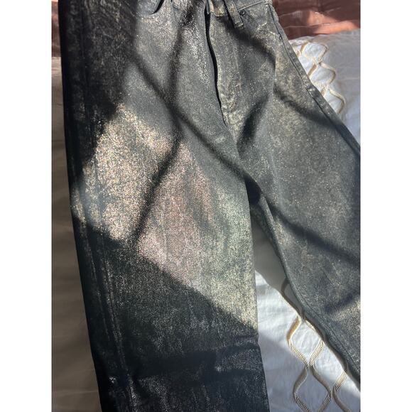 NWOT AllSaints Metallic Snake Print Miller Jean Pants - Picture 4 of 10